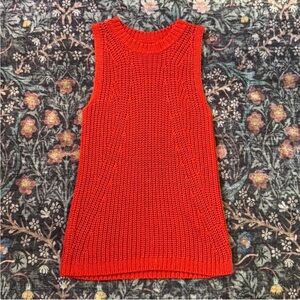 LOFT Red Sleeveless Tank Top / sweater tank